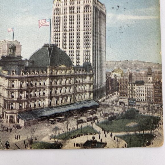 Vintage Woolworth Building and Post Office Postcard New York City NY Posted 1917 - Picture 4 of 8